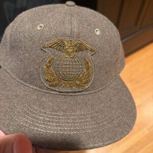 Ralph Lauren Double RL Khaki Hat with Gold Insignia